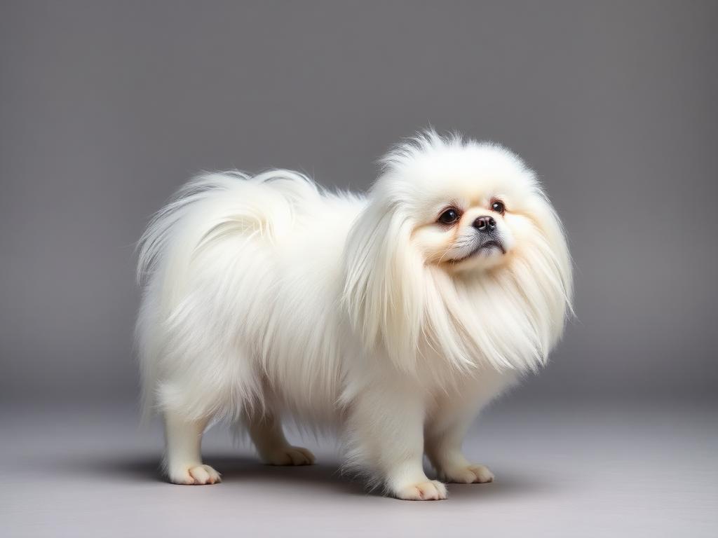 Pekinés Blanco de cuerpo entero