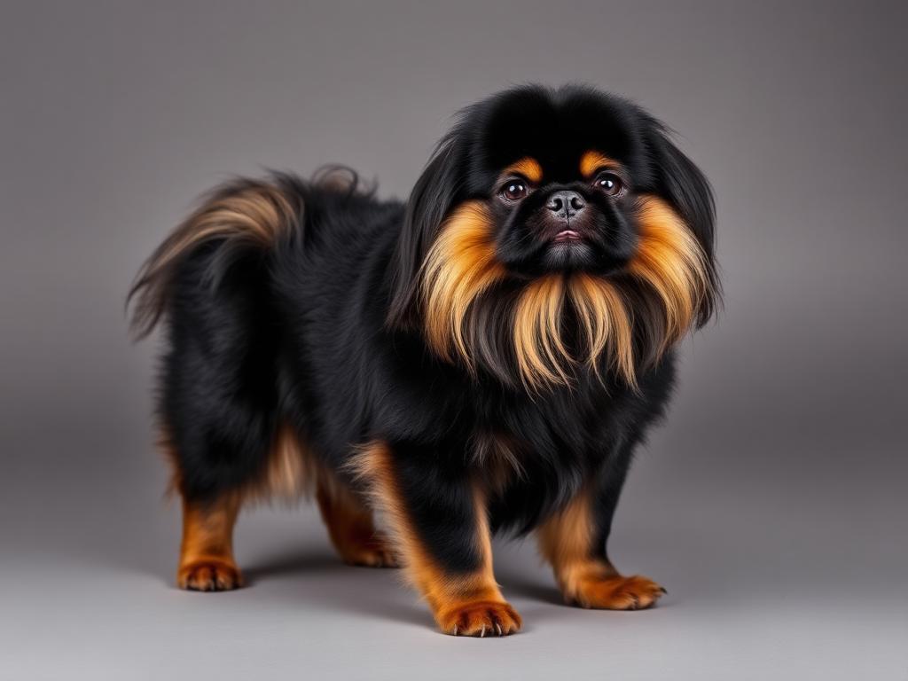 Pekinés Negro y Fuego de cuerpo entero